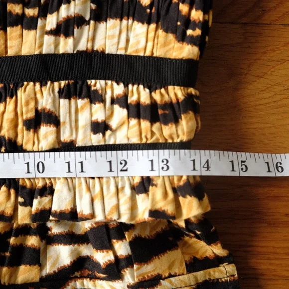 D&G Dolce & Gabbana Tiger Print Utility Cargo Mini Dress IT 42 Brown Yellow Y2K - Picture 9 of 12